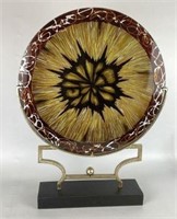 Art Glass Charger with Stand