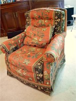 RED PATTERN ARMCHAIR