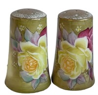 Painted Rose China Salt & Pepper