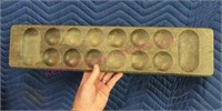 (2) Old wooden mancala game board (foreign)