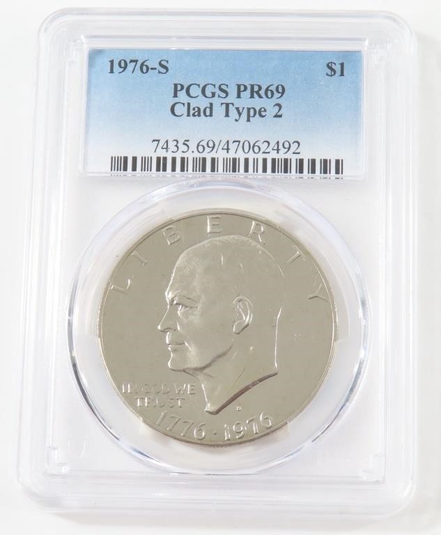 PCGS 1976-S EISENHOWER PROOF DOLLAR CLAD TYPE 2