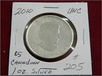 2010 $5 Canadian 1 oz. Silver Pc. - UNC