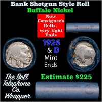 Buffalo Nickel Shotgun Roll in Old Bank Style 'Bel