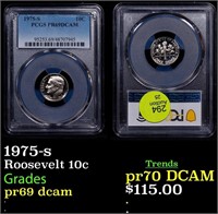 Proof PCGS 1975-s Roosevelt Dime 10c Graded pr69 d