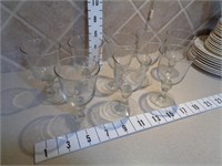 8-Vintage Water Goblets