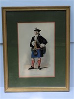 Set of 12 Scottish costume prints