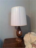Handmade wooden base lamp