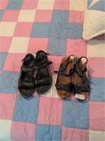 2 pair of sandals- size 39 ecco, size 38 dansko