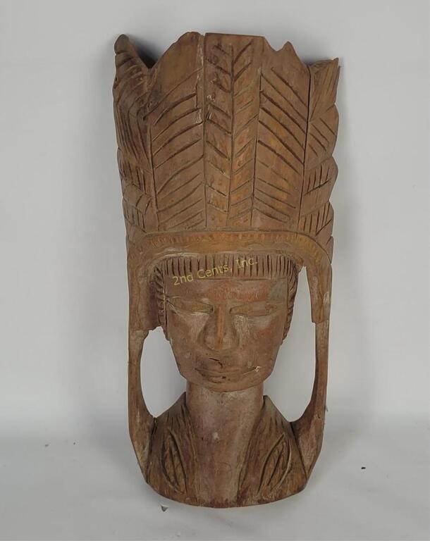 Vtg Carved Wood Tribal Figure