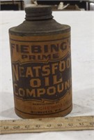 Neatsfoot oil compound empty can