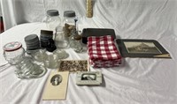 Assorted Glass Jars, Presto Glass Lids, Ball Lids