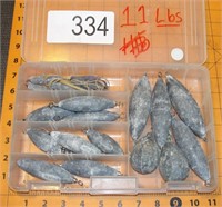 About 11lbs Of Lead Fishing Weights