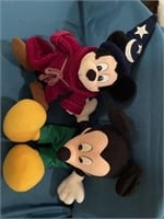 Mickey Mouse and Mickey Mouse dressed as Merlin