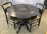 Game Table with Two Chairs