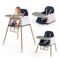 3 in 1 Baby High Chair  Adjustable  Blue