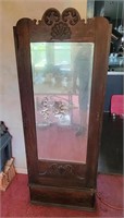 Antique Wood Cabinet/ Mirror Peeling/ Has Damage