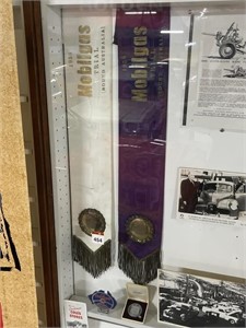 1958 Mobilgas Trial Award Ribbons, Car Badge &