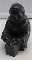 CANADIAN INUIT CARVING OF WOMEN W/BASE. 4-1/4"H.