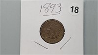 1893 Indian Head Cent rd1018