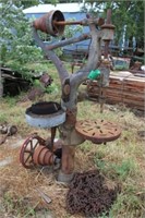 Vintage drill press with tire chains
