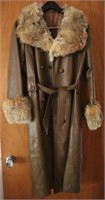 Fur Trimmed Women's Coat