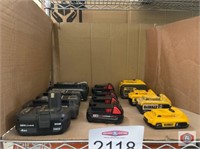 RYOBI, Milwaukee, DeWalt Lot of (12 pcs) assorted