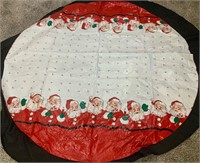 Vintage Christmas Vinyl Table Cloth 60 inches