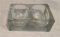 Glass Double Salt Dish
