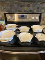 6 Corningware casserole dishes