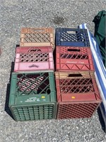 6 plastic crates