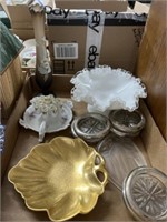 porcelain and coaster lot