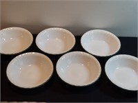 6pc Callaway Green Ivy Corelle Pyrex Mill Glass