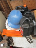 Chain Saw Bar Oil, Wedges, Hard Hats