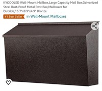 MSRP $33 Wall Mounted Mailbox