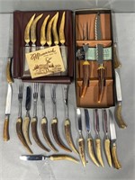 German Antler Handled Cutlery Lot Collection