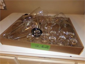 Beer glasses and shot glasses