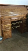 Wood Roll Top Desk  50Wx47Hx22D  Great for at