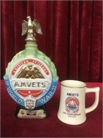 AMVETS WWII Anniversary Bottle & Mug
