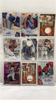 9x High End Patches/Autographed Baseball Cards
