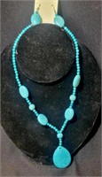 Turquoise Like Necklace & Earrings