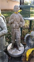 Concrete soldier, 23" tall