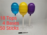 Candy Decorations, 18 Tops, 4 Bases, 50 Stick