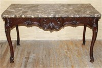 Mahogany & Marble Top Console Table, 19th Century