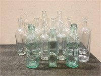 14 Misc Glass Bottles & Vase