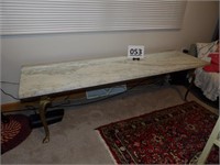 Marble Top Claw Foot Coffee Table