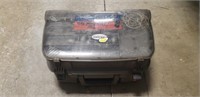 (1) Plastic Tackle Box w/ Assorted Supplies