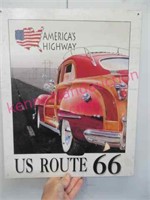 modern "us route 66" metal-tin sign