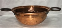 Copper Double Handled Strainer