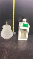 Crackle Glass Shade, Decorative Lantern