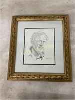 ARNOLD PALMER FRAMED AND MATTED PRINT